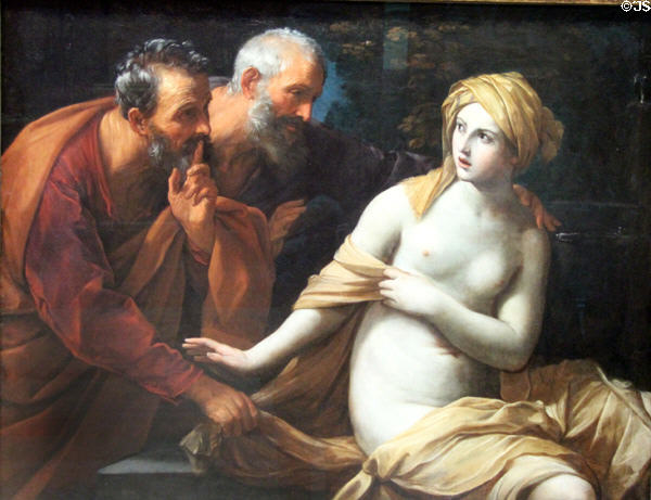 Susannah & the Elders painting (c1622-3) by Guido Reni at National Gallery. London, United Kingdom.
