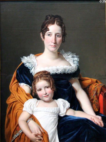 Portrait of Comtesse Vilain XIIII & her Daughter (1816) by Jacques-Louis David at National Gallery. London, United Kingdom.