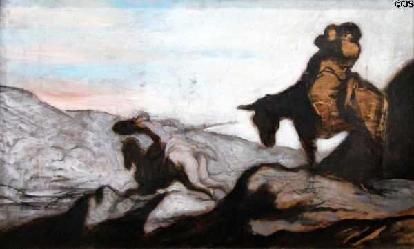 Don Quixote & Sancho Panza painting (c1855) by Honoré Daumier at National Gallery. London, United Kingdom.