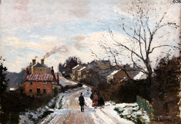 Fox Hill, Upper Norwood painting (1870) by Camille Pissarro at National Gallery. London, United Kingdom.