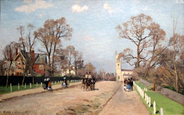 The Avenue, Sydenham painting (1871) by Camille Pissarro at National Gallery. London, United Kingdom.