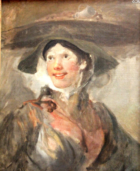 Shrimp Girl painting (c1740-5) by William Hogarth at National Gallery. London, United Kingdom.