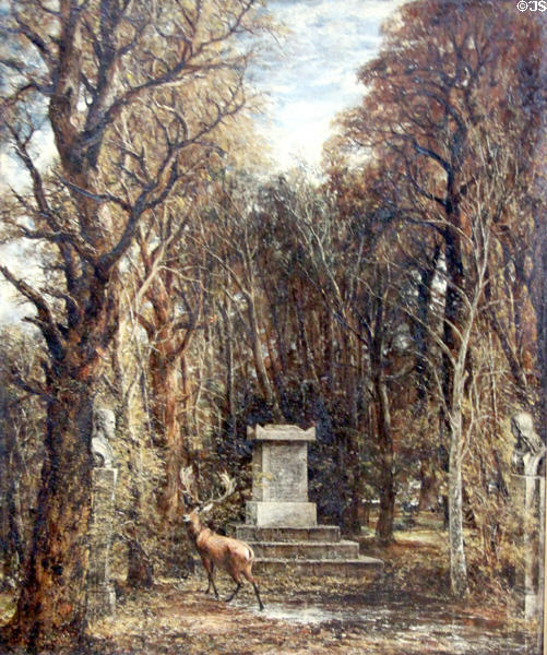 Cenotaph to Memory of Sir Joshua Reynolds painting (1833-6) by John Constable at National Gallery. London, United Kingdom.