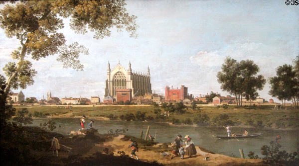 Eton College (c1754) by Canaletto at National Gallery. London, United Kingdom.