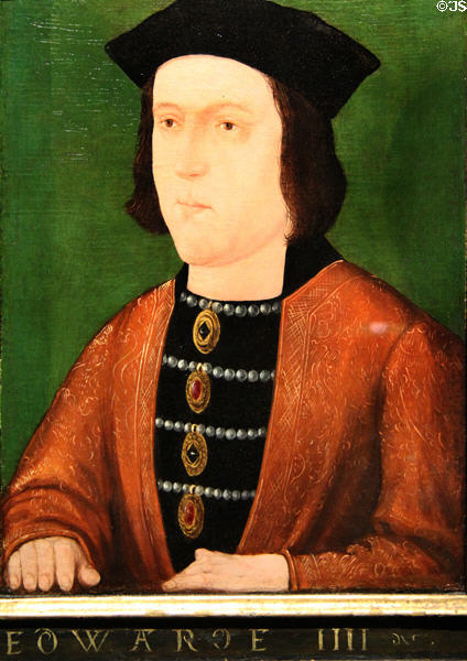 King Edward IV (b1442 r1461-70) portrait (c1540) at National Portrait Gallery. London, United Kingdom.