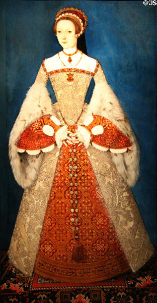 Katherine Paar (6th wife of King Henry VIII) portrait (c1545) at National Portrait Gallery. London, United Kingdom.