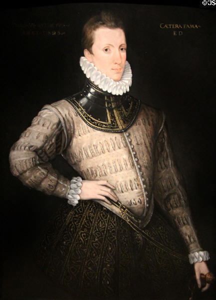 Sir Philip Sidney (Elizabethan poet courtier who died supporting Dutch Protestant rebels) portrait (c1576) at National Portrait Gallery. London, United Kingdom.