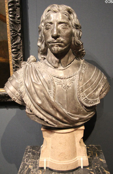 Thomas Fairfax, 3rd Lord Fairfax of Cameron (Parliamentary Commander-in-Chief during Civil War) lead bust (c1650) at National Portrait Gallery. London, United Kingdom.