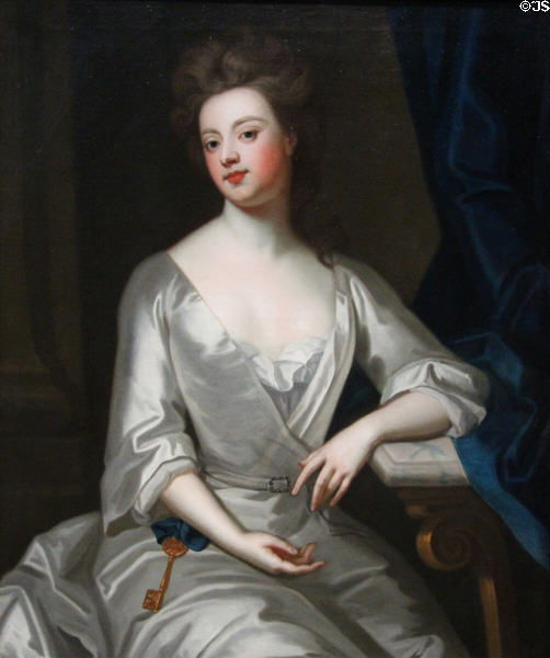 Sarah Jennings , Duchess of Marlborough portrait (c1702) after Sir Godfrey Kneller at National Portrait Gallery. London, United Kingdom.