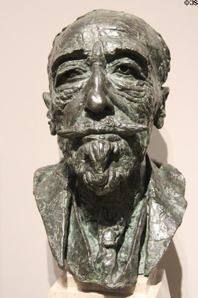 Novelist Joseph Conrad bronze bust (1924) by Sir Jacob Epstein at National Portrait Gallery. London, United Kingdom.