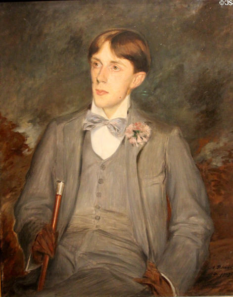 Artist Aubrey Beardsley portrait (1895) by Jacques-Emile Blanche at National Portrait Gallery. London, United Kingdom.