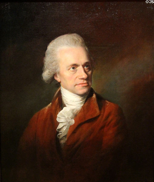 Astronomer Sir William Herschel portrait (1785) by Lemuel Francis Abbott at National Portrait Gallery. London, United Kingdom.