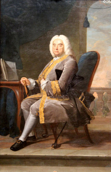 George Frideric Handel portrait (1756) by Thomas Hudson at National Portrait Gallery. London, United Kingdom.