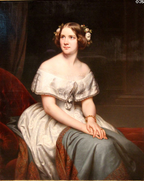 Singer Jenny Lind portrait (replica c1861 of 1846 original) by Eduard Magnus at National Portrait Gallery. London, United Kingdom.