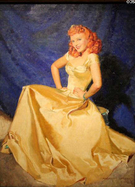 Film actress Dame Anna Neagle (1904-86) portrait (1930) by McClelland Barclay at National Portrait Gallery. London, United Kingdom.