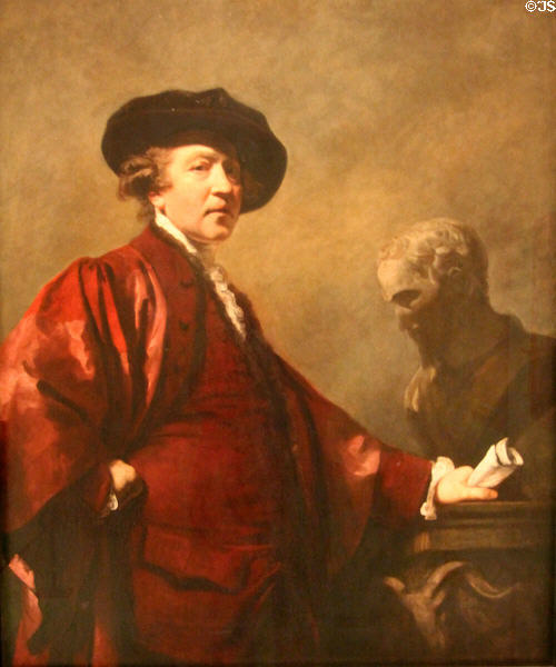 Sir Joshua Reynolds self portrait (c1780) as founding president at Royal Academy of Arts. London, United Kingdom.