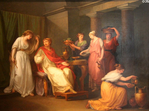 Ulysses on Island of Circe painting (1793) by Angelica Kauffman RA at Royal Academy of Arts. London, United Kingdom.