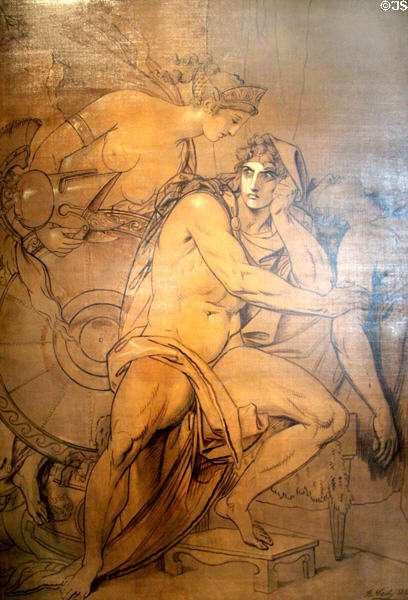 Thetis Bringing Armour to Achilles painting (1805) by Benjamin West PRA at Royal Academy of Arts. London, United Kingdom.