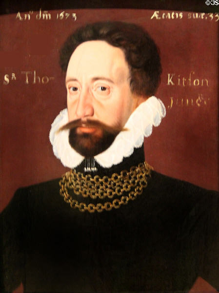 Sir Thomas Kytson portrait (1573) by George Gower of London at Tate Britain. London, United Kingdom.