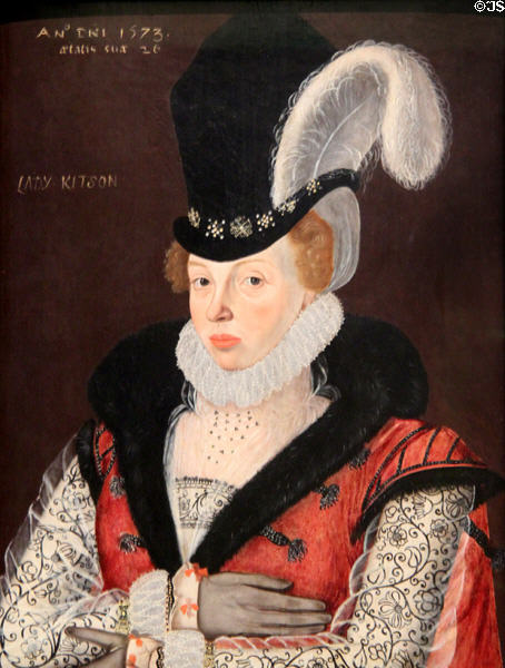 Lady Kytson portrait (1573) by George Gower of London at Tate Britain. London, United Kingdom.