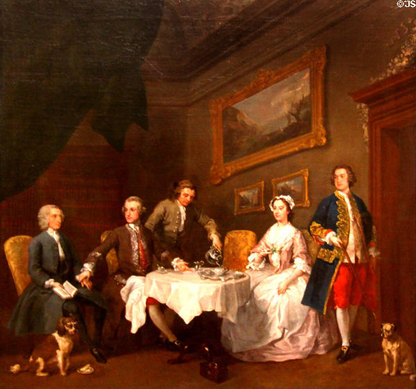 Strode Family painting (c1738) by William Hogarth at Tate Britain. London, United Kingdom.