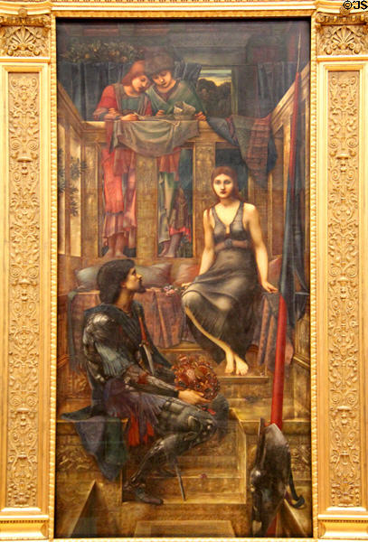 King Cophetua & the Beggar Maid (after Tennyson's poem) painting (1884) by Edward Coley Burne-Jones at Tate Britain. London, United Kingdom.