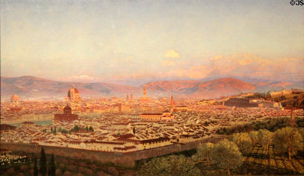 Florence from Bellosguardo painting (1863) by John Brett at Tate Britain. London, United Kingdom.