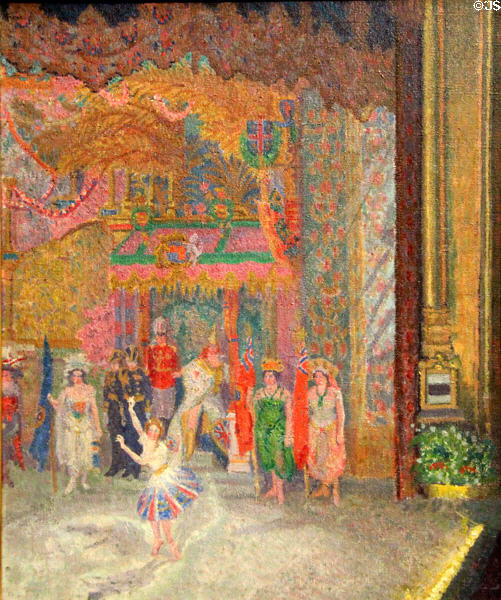 Rule Britannia captures theater performance painting (1910) by Spencer Gore at Tate Britain. London, United Kingdom.