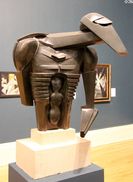 Torso in Metal from 'The Rock Drill' bronze sculpture (1913-5) by Jacob Epstein at Tate Britain. London, United Kingdom.