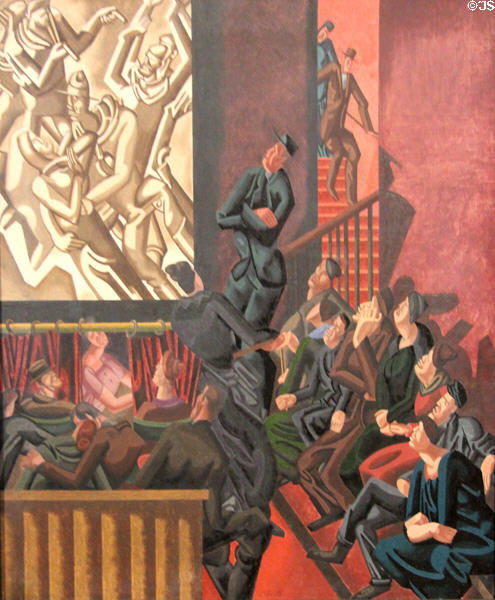 The Cinema painting (1920) by William Roberts at Tate Britain. London, United Kingdom.