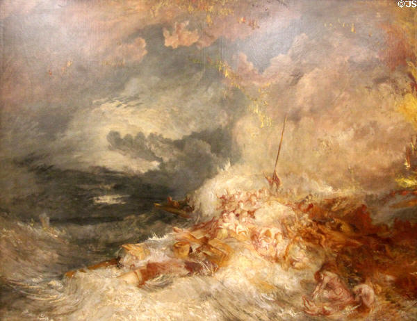 Disaster at Sea painting (c1835) by Joseph Mallord William Turner at Tate Britain. London, United Kingdom.