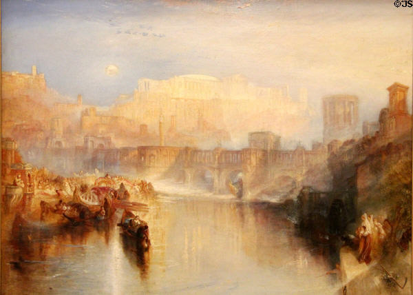 Ancient Rome; Agrippina Landing with Ashes of Germanicus painting (1839) by Joseph Mallord William Turner at Tate Britain. London, United Kingdom.