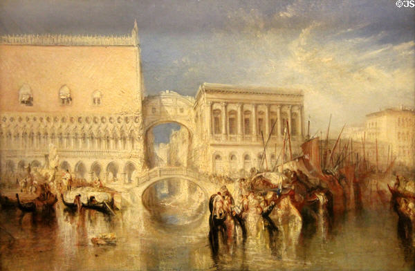Venice, Bridge of Sighs painting (1840) by Joseph Mallord William Turner at Tate Britain. London, United Kingdom.