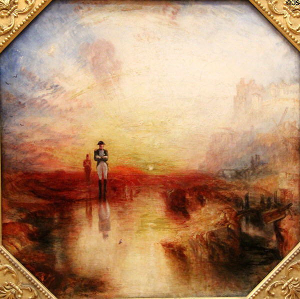 War. Exile & the Rock Limpet (imagines Napoleon I on St. Helena) painting (1842) by Joseph Mallord William Turner at Tate Britain. London, United Kingdom.