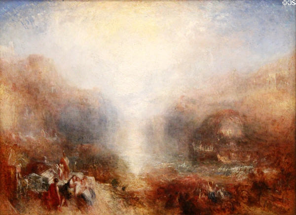 Mercury Sent to Admonish Aeneas painting (1850) by Joseph Mallord William Turner at Tate Britain. London, United Kingdom.