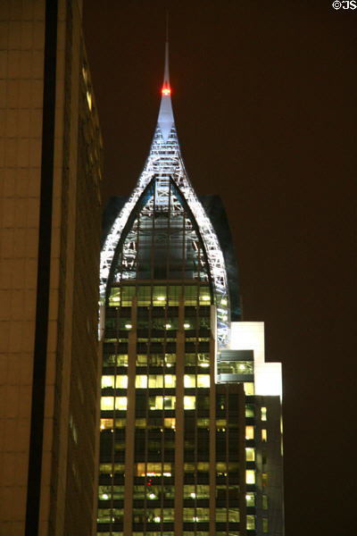 RSA Battle House Tower lit at night. Mobile, AL.