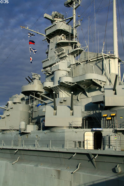 Superstructure of Battleship Alabama. Mobile, AL.