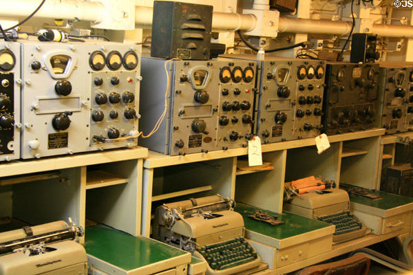 Radio room aboard Battleship Alabama. Mobile, AL.