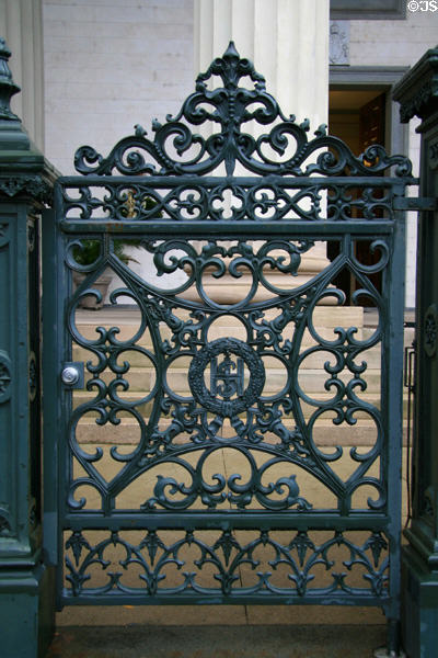 Cast iron fence (1860) by Wood & Miltenberger around Cathedral of Immaculate Conception. Mobile, AL.