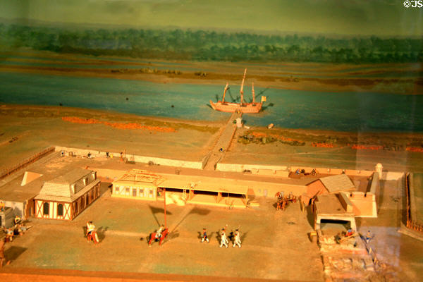 Model of Fort Condé as it stood during initial French construction at Fort Condé Museum. Mobile, AL.