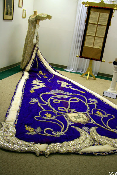 Royal robe & gown at Mobile Carnival Museum. Mobile, AL.