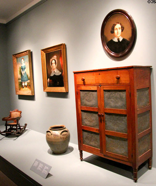 Pie safe (1850) from Virginia & American portraits at Mobile Museum of Art. Mobile, AL.