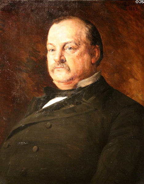 President Grover Cleveland portrait (1889) by Silas Jerome Uhl at Mobile Museum of Art. Mobile, AL.