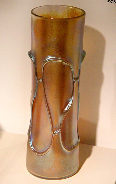 Blown glass vase with applied loops (1902) from Austria at Mobile Museum of Art. Mobile, AL.