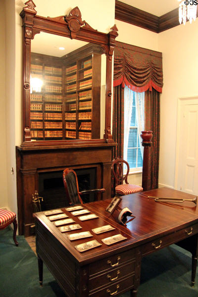 Library partners desk at Bragg-Mitchell Mansion. Mobile, AL.