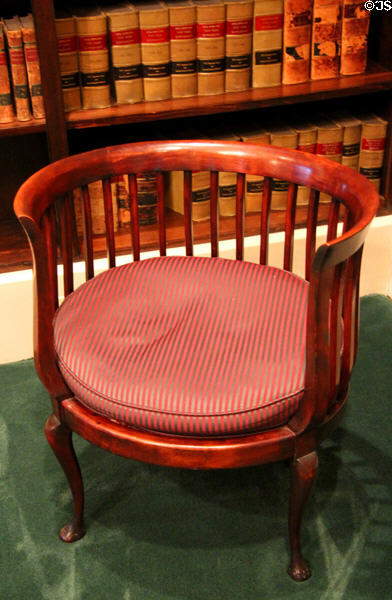 Armchair with round encompassing backrest at Bragg-Mitchell Mansion. Mobile, AL.