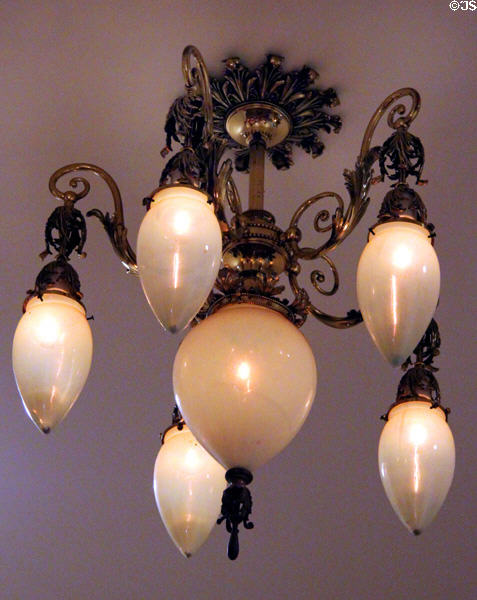 Ceiling light fixture at Bragg-Mitchell Mansion. Mobile, AL.