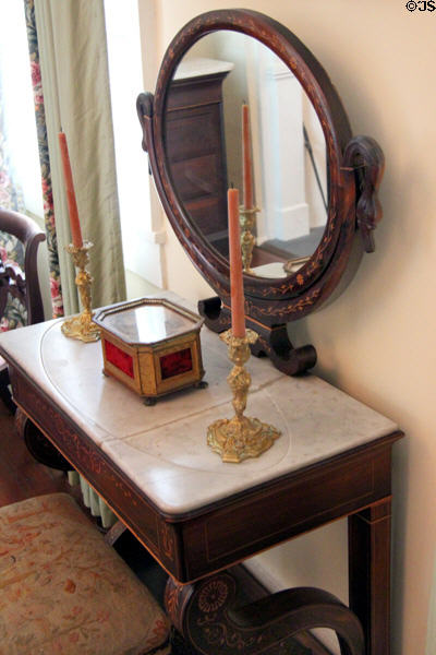 Dressing table with swan features at Conde-Charlotte Museum. Mobile, AL.