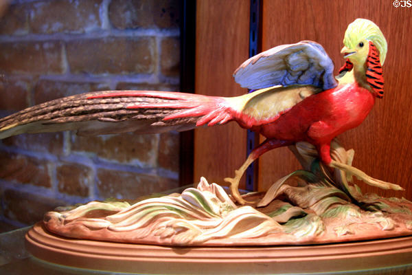 Golden pheasant sculpture in Boehm Porcelain collection at Bellingrath House. Theodore, AL.