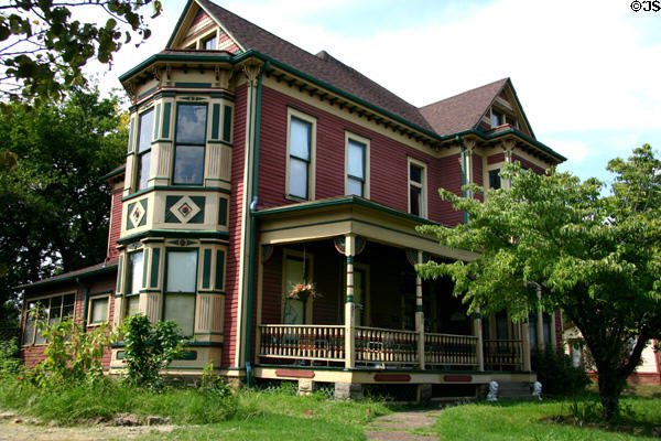 Painted lady Victorian house on N. 6th St. in Belle Grove Historic District. Fort Smith, AR.